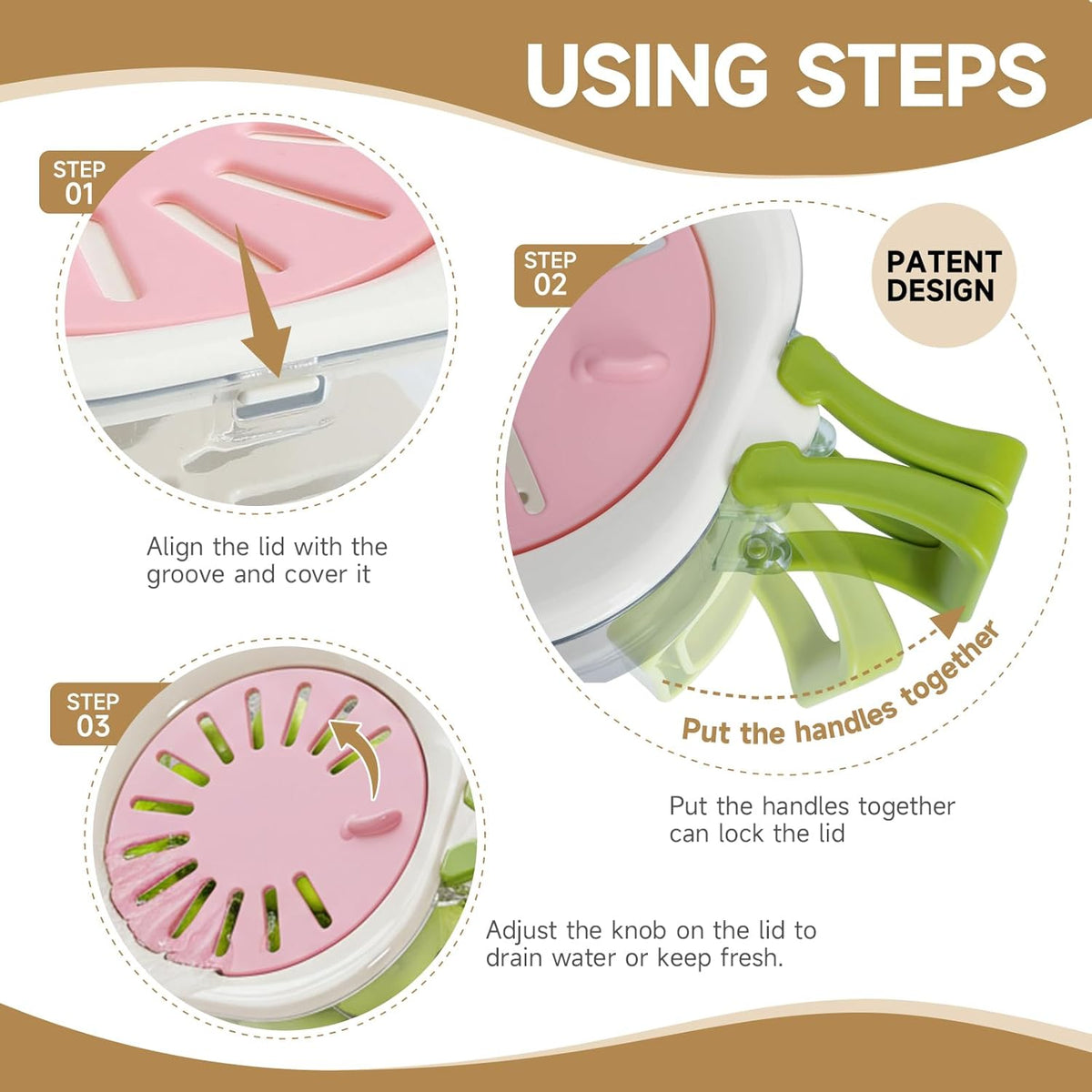 Fruit & Vegetable Washing Bowl with Strainer – Multifunctional Produce Washer, Berry & Lettuce Keeper for Fridge Storage