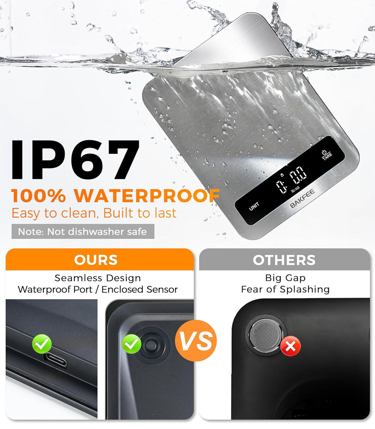 22lb Digital Kitchen Food Scale - detail view
