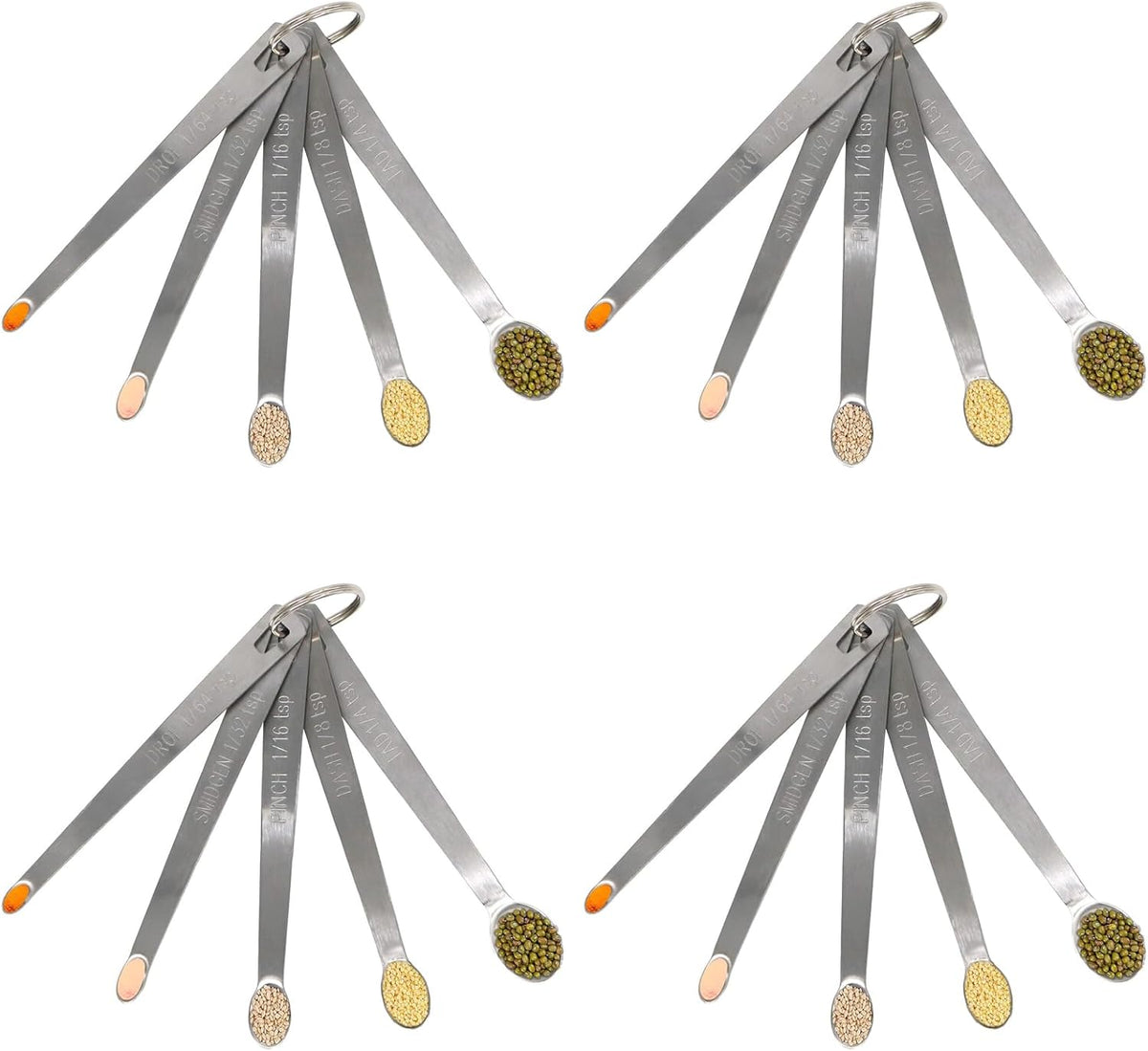 4-Piece Mini Measuring Spoon Set – Stainless Steel Rust-Free Teaspoons for Precise Tiny Measurements