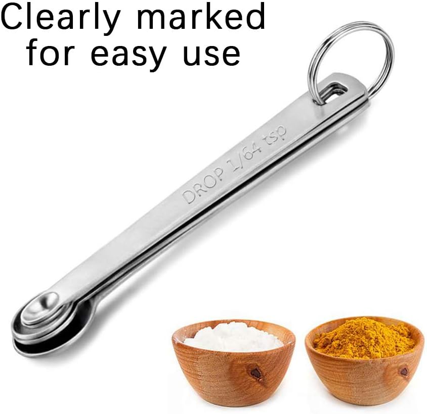 4-Piece Mini Measuring Spoon Set – Stainless Steel Rust-Free Teaspoons for Precise Tiny Measurements