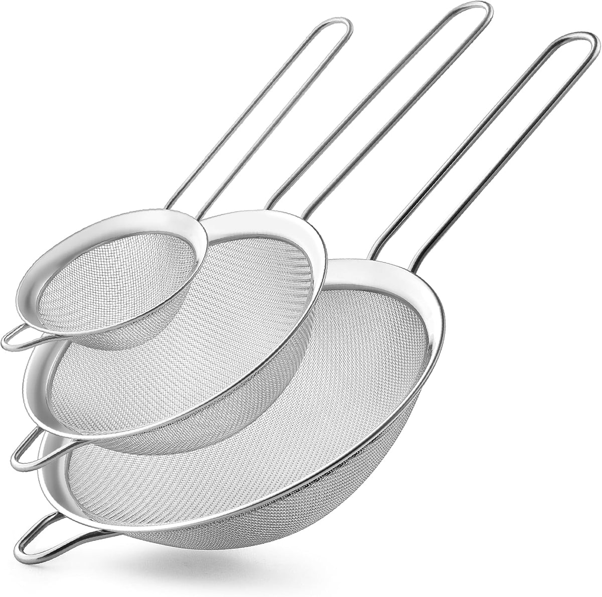 3.35 Inch Stainless Steel Fine Mesh Strainer – Handheld Mini Sieve for Cocktails, Tea, Coffee & Juice