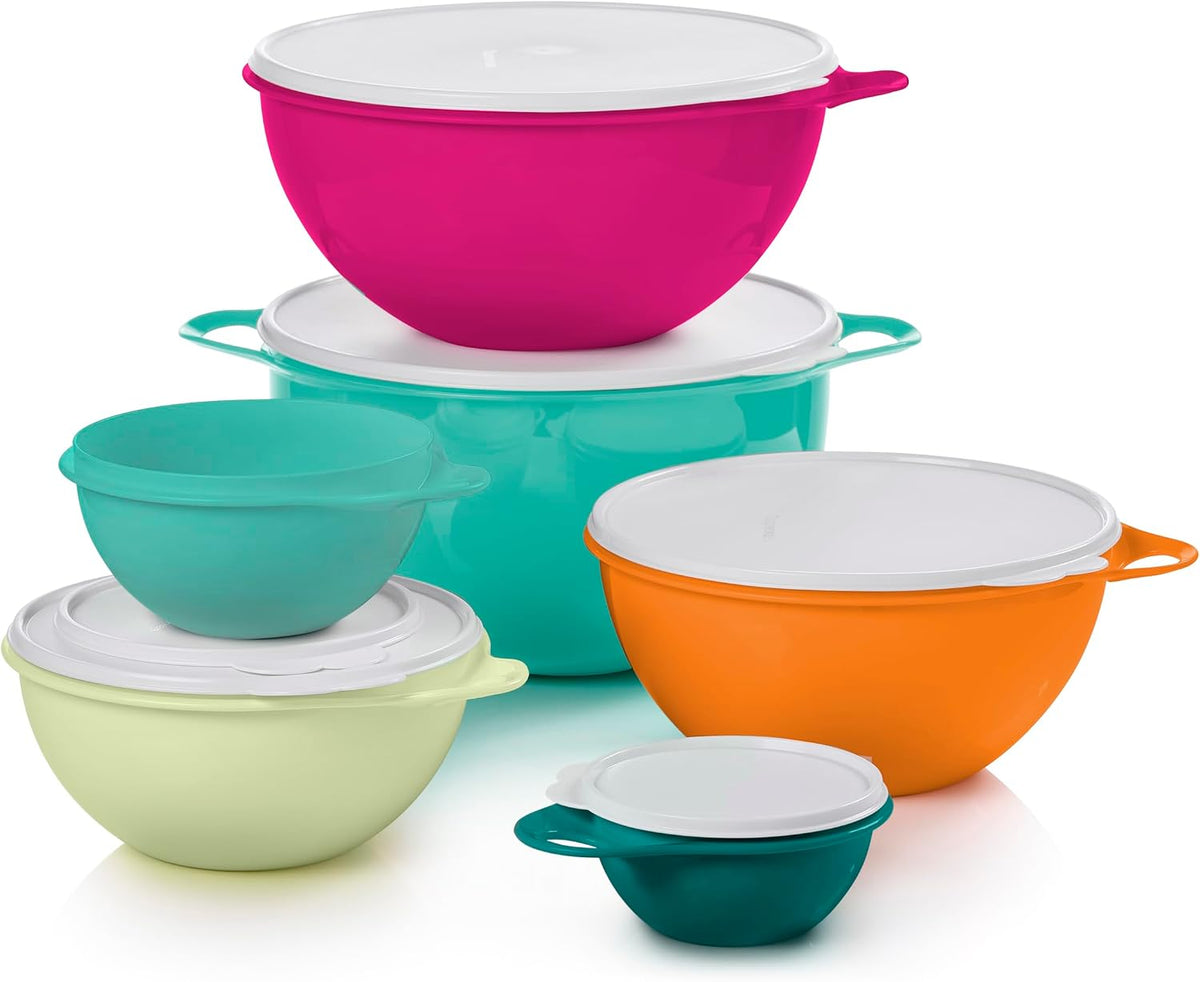 Thatsa Bowl Collection 6-Piece Food Storage Container Set – BPA Free Dishwasher Safe Kitchen Bowls with Lids (Fauna)