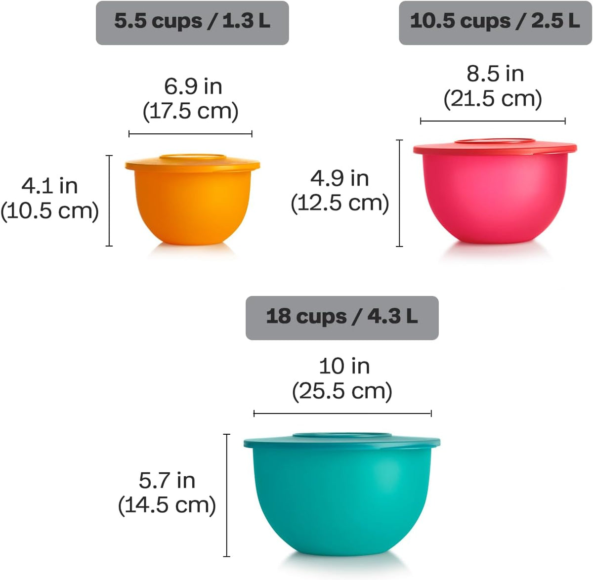 Thatsa Bowl Collection 6-Piece Food Storage Container Set – BPA Free Dishwasher Safe Kitchen Bowls with Lids (Fauna)
