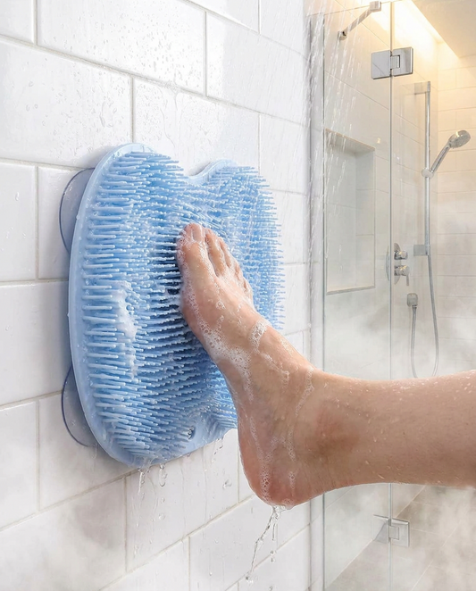 Silicone Foot Scrubber in use, lifestyle