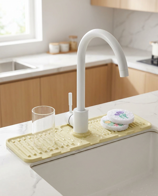 Upgraded Silicone Faucet Mat in use, lifestyle