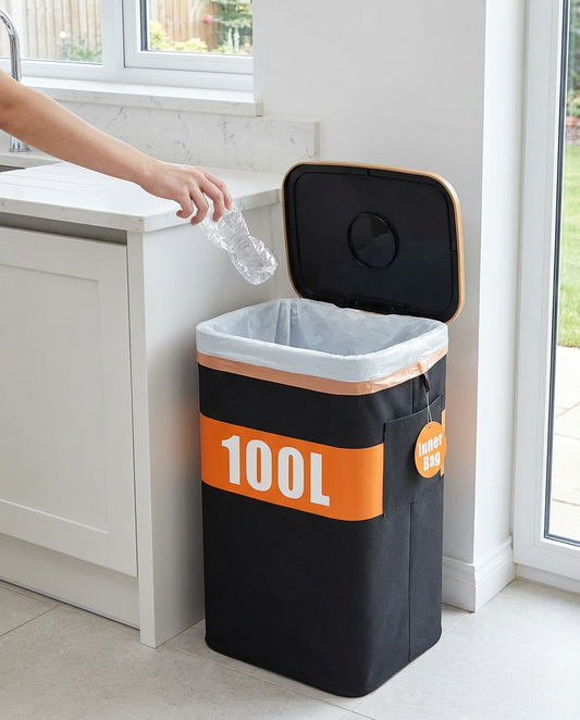 100L Foldable Waste Bin in use, lifestyle