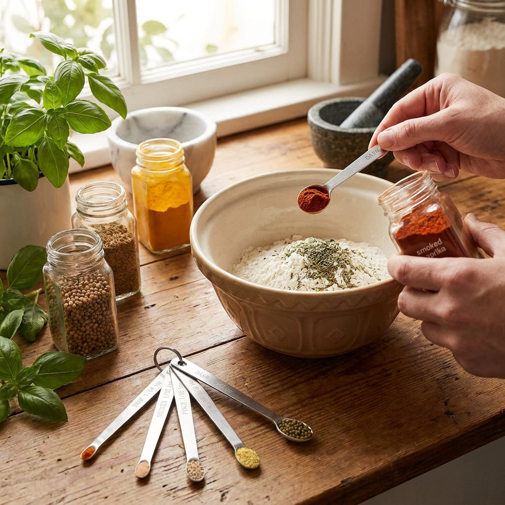 Mini Measuring Spoon Set in use