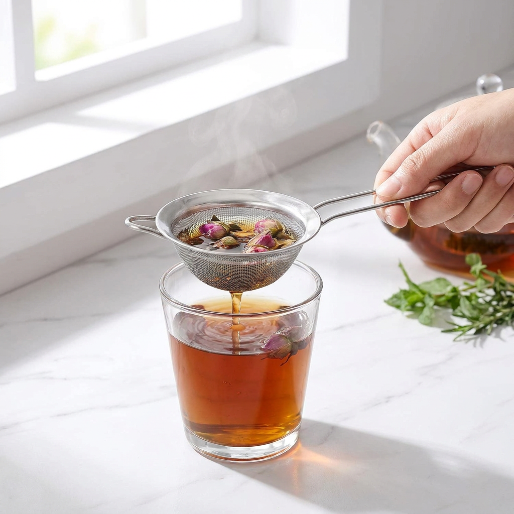 Fine Mesh Strainer in use