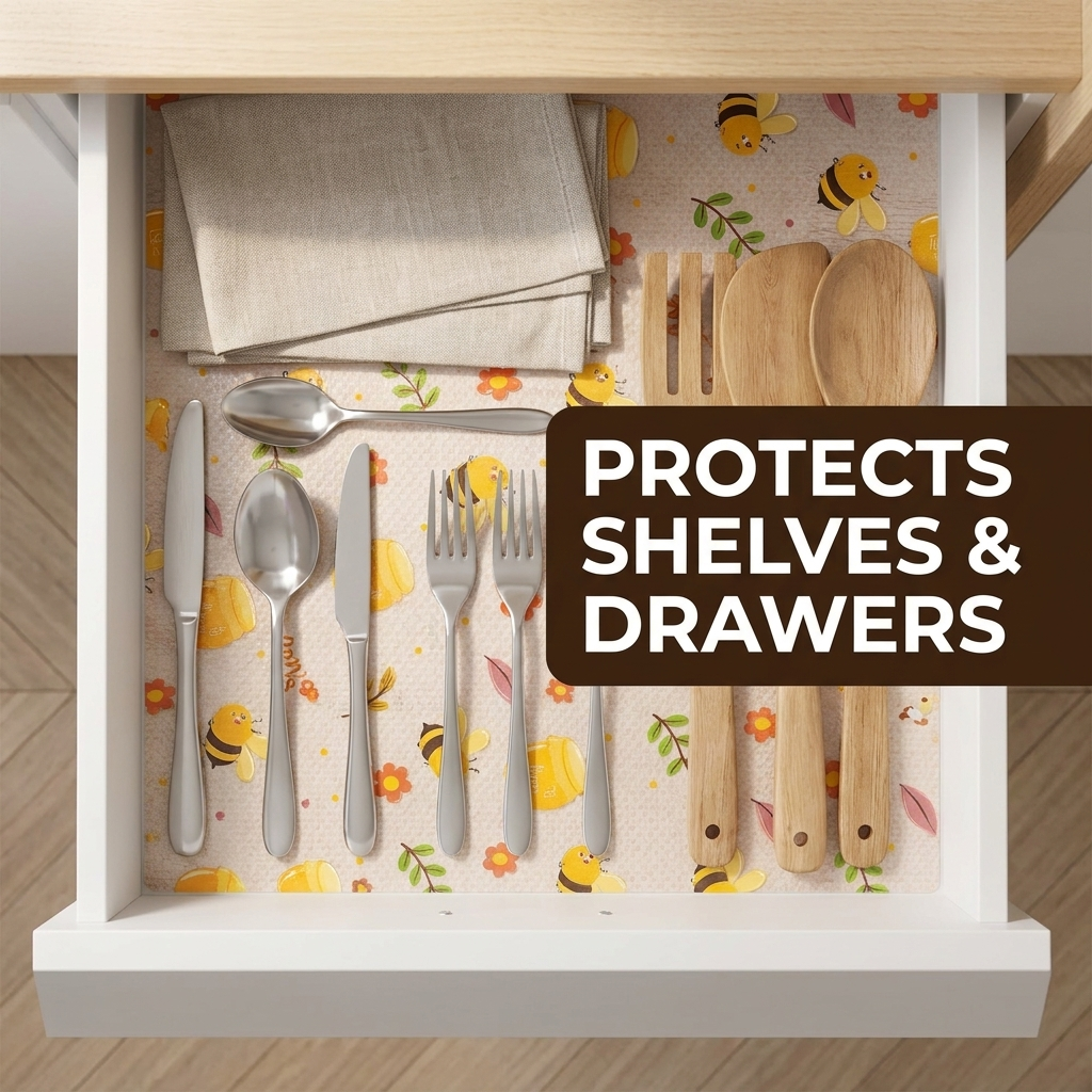 Protects shelves and drawers