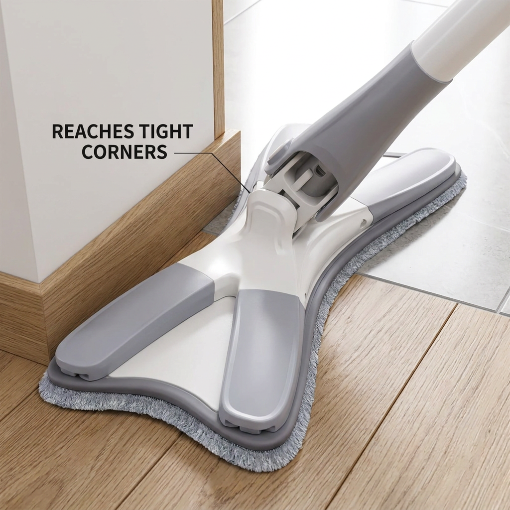 Reaches tight corners